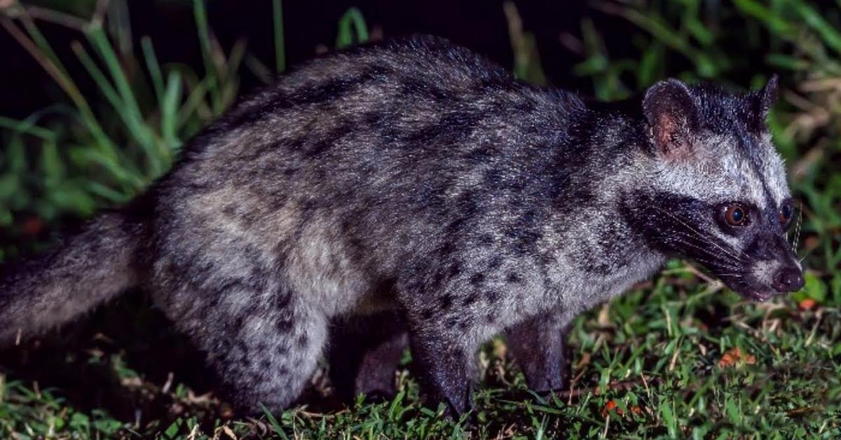 The Asian Palm Civet, a species known as Paradoxurus hermaphroditus, in its natural splendor.