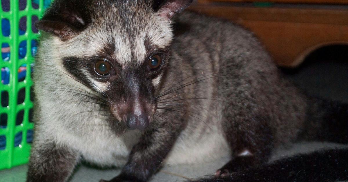 Snapshot of the intriguing African Civet, scientifically named Civettictis civetta.