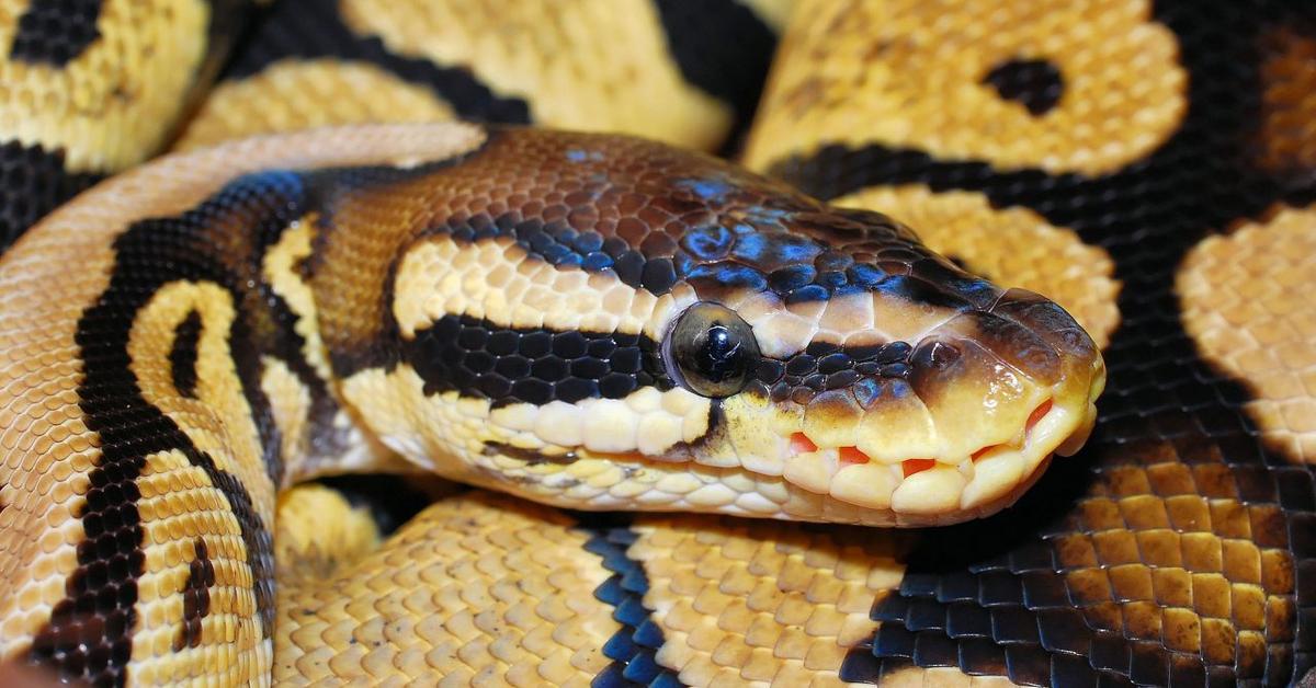 The Banana Ball Python in its natural beauty, locally called Piton Bola Pisang.