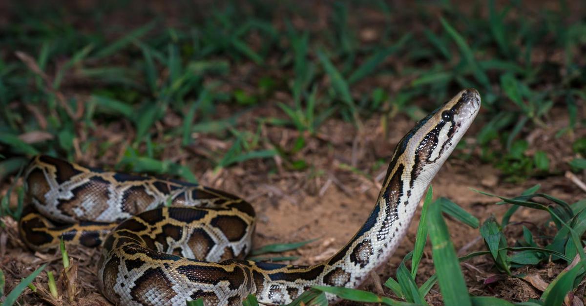 Stunning image of the Burmese Python (Python bivittatus), a wonder in the animal kingdom.