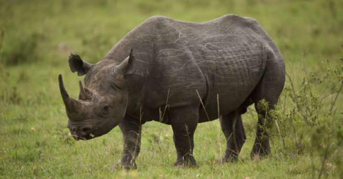 Photographic depiction of the unique Black Rhinoceros, locally called Badak Hitam.