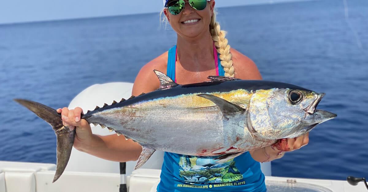 Captivating presence of the Blackfin Tuna, a species called Thunnus atlanticus.