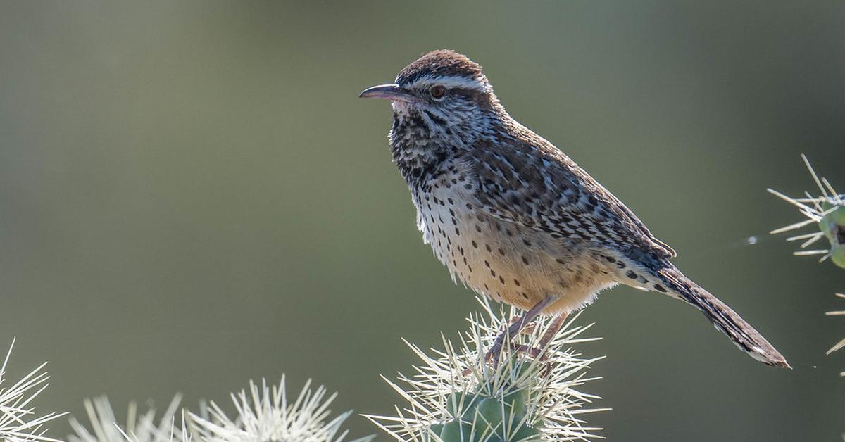 Photogenic Cactus Wren, scientifically referred to as Campylorhynchus Brunneicapillus.