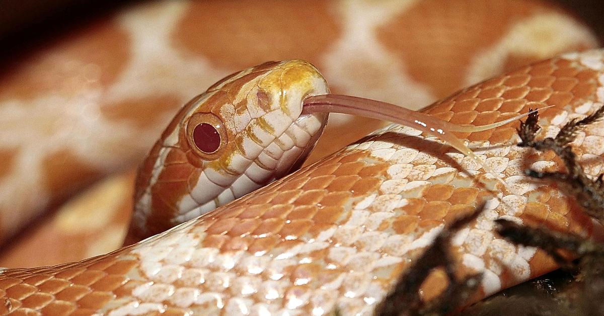 The Corn Snake in its natural beauty, locally called Ular Jagung.