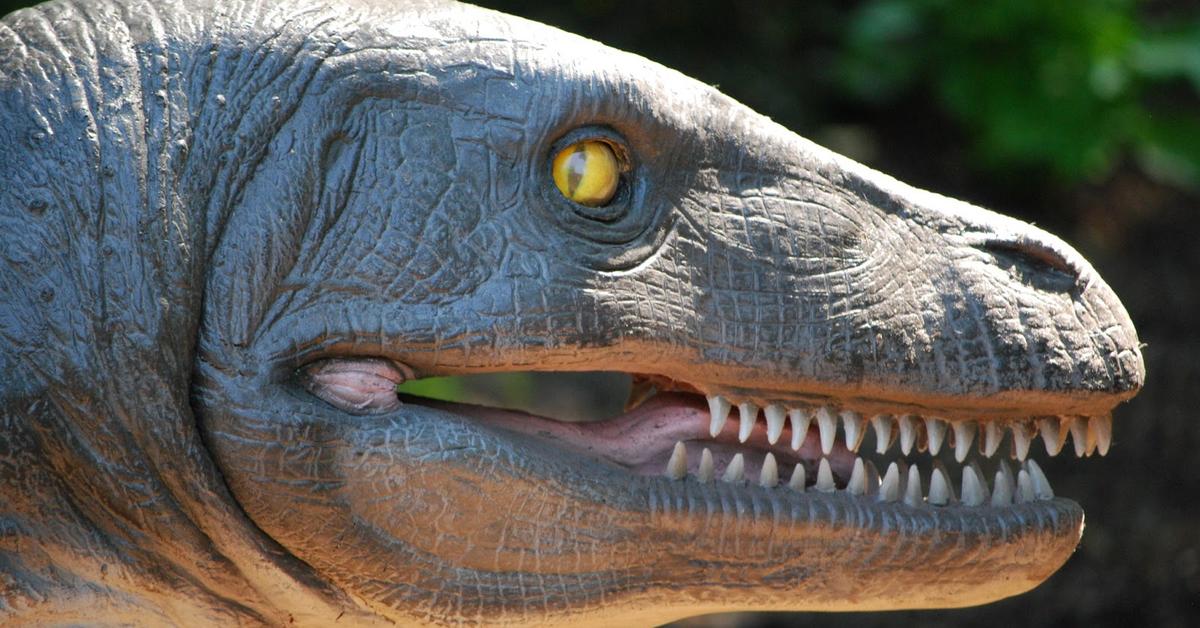 Close-up view of the Dinosaurs, known as Dinosaurus in Indonesian.