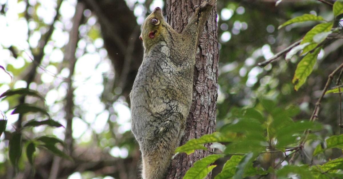 Captured moment of the Flying Lemur, in Indonesia known as Lemur Terbang.