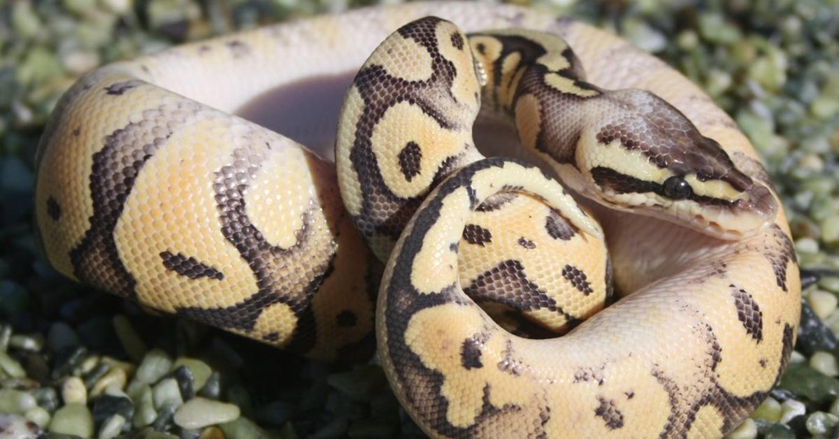 Captured moment of the Firefly Ball Python, in Indonesia known as Ular Piton Kecil Bercahaya.