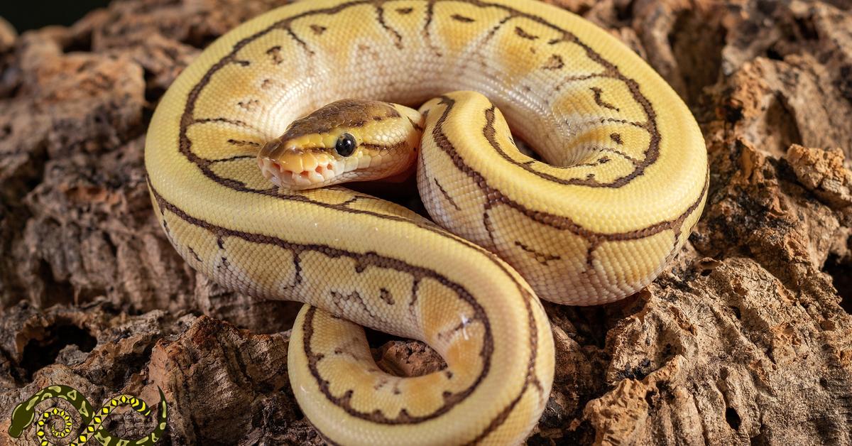 Exquisite image of Firefly Ball Python, in Indonesia known as Ular Piton Kecil Bercahaya.