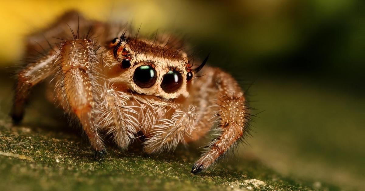 Close encounter with the Jumping Spider, scientifically called Salticidae.