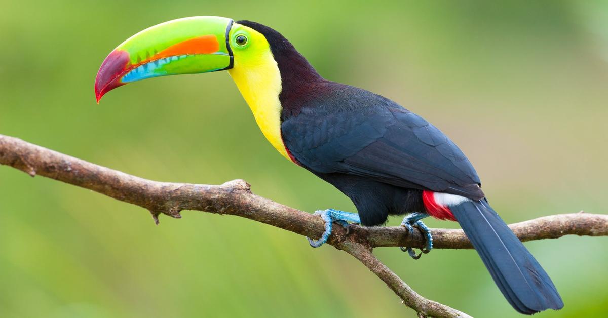 Dynamic image of the Keel-Billed Toucan, popularly known in Indonesia as Burung Toucan Berkeel-Billed.