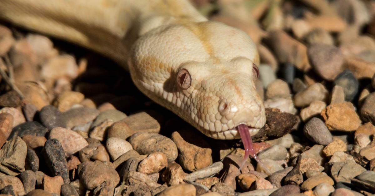 Captivating view of the Lipstick Albino Boa, known in Bahasa Indonesia as Boa Albino Lipstik.