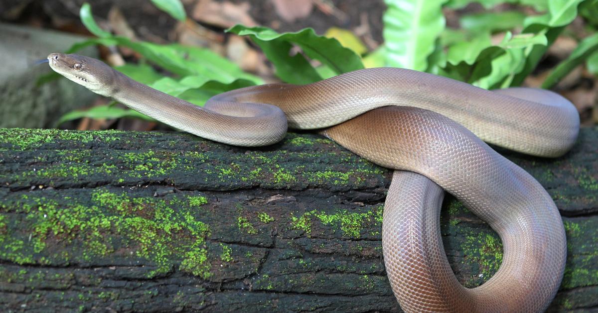 Stunning depiction of Olive Python, also referred to as Liasis olivaceus.