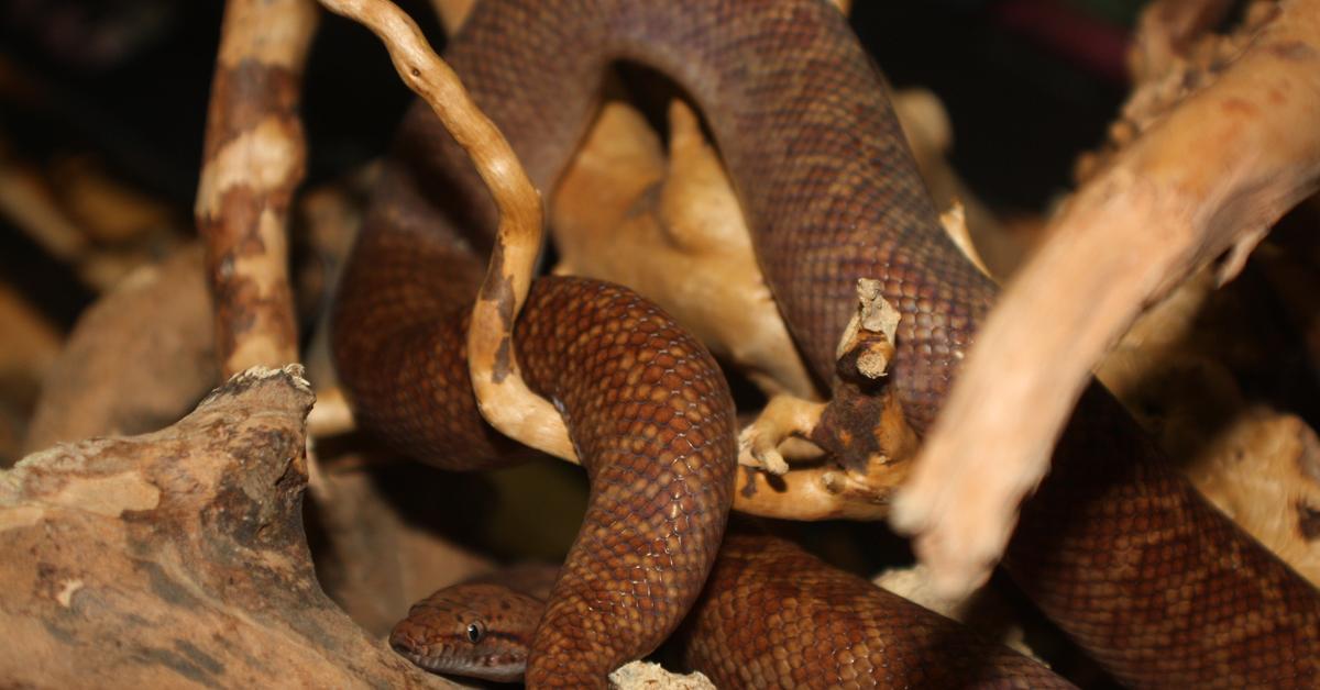 The Pygmy Python, an example of A. perthensis, in its natural environment.