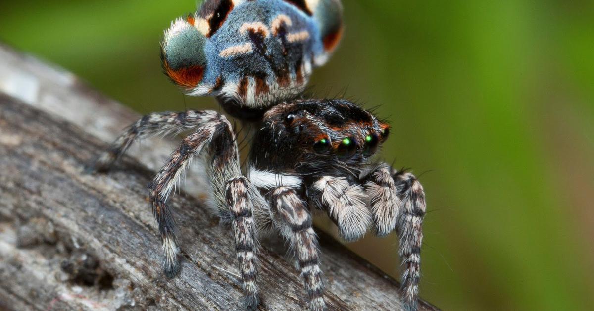 Snapshot of the intriguing Peacock Spider, scientifically named Maratus.