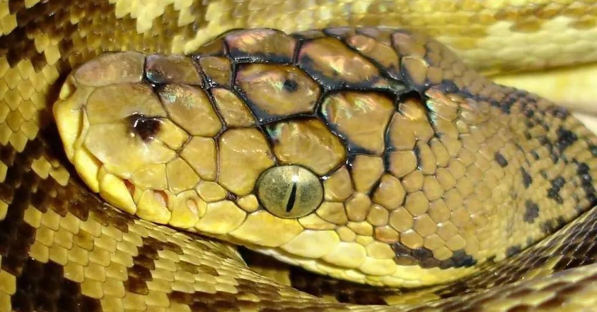 Enchanting Timor Python, a species scientifically known as Malayopython timoriensis.