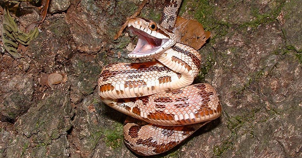 Photograph of the unique Texas Rat Snake, known scientifically as Pantherophis obsoletus lindheimeri.