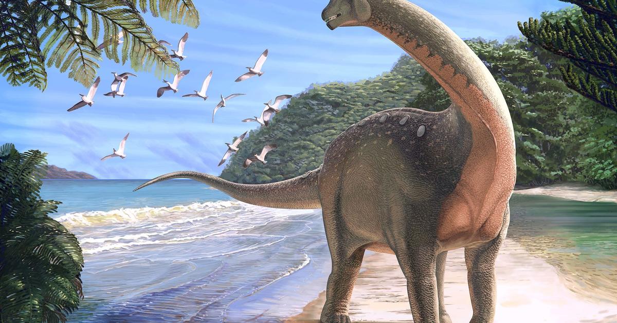 Dynamic image of the Titanosaur, popularly known in Indonesia as Titanosaurus.