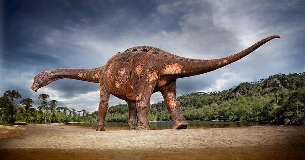 Portrait of a Titanosaur, a creature known scientifically as Titanosauria.