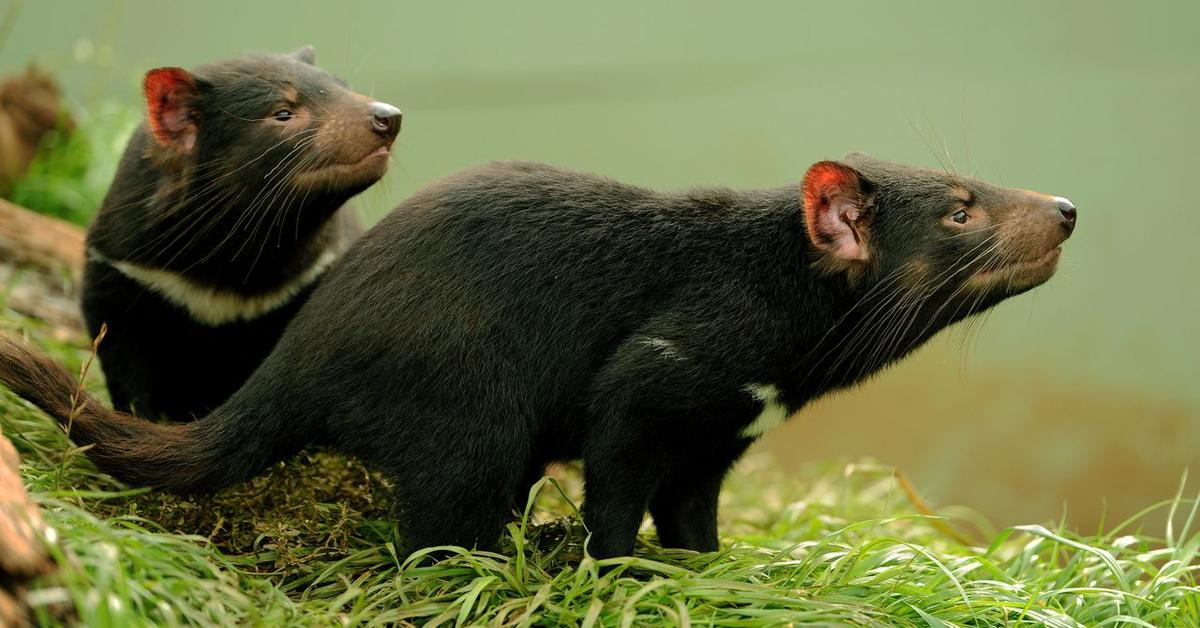 Captivating view of the Tasmanian Devil, known in Bahasa Indonesia as Setan Tasmania.