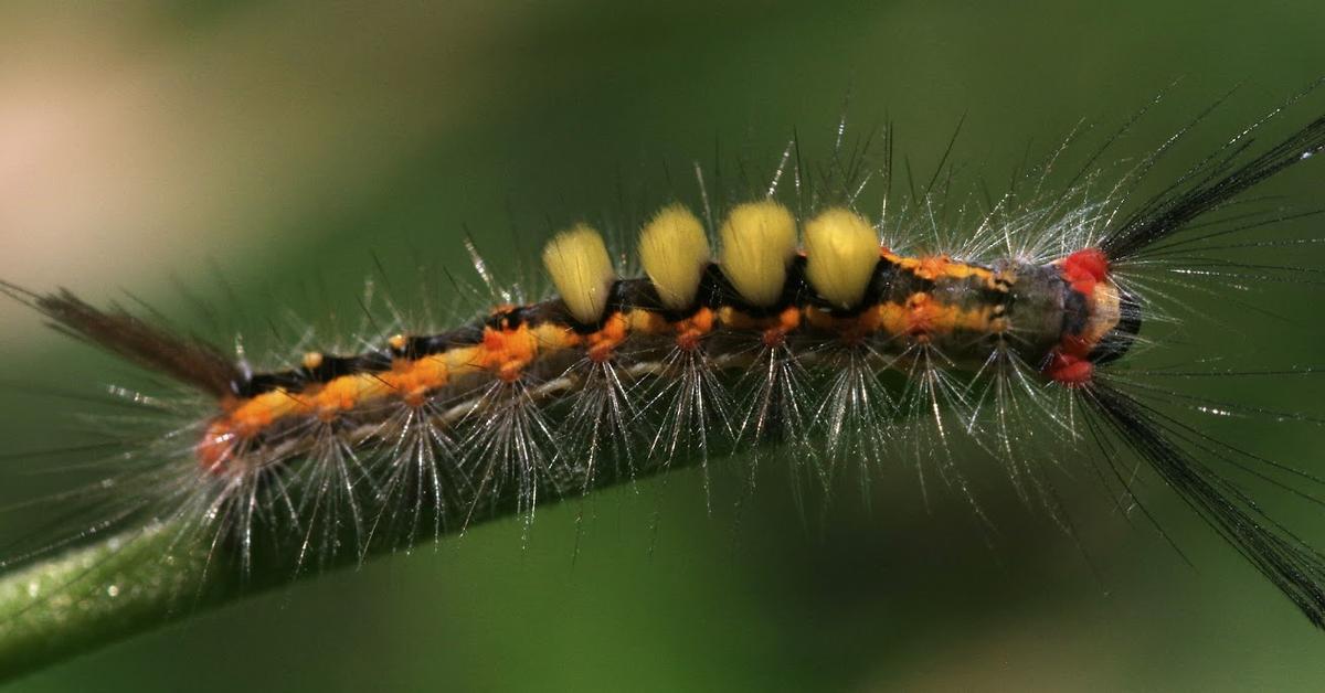 Visual representation of the Tussock Moth Caterpillar, recognized in Indonesia as Ulat Kumbang Tussock.