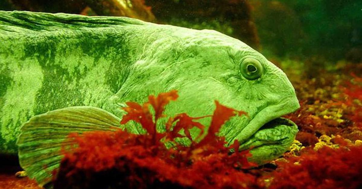 Natural elegance of the Wolf Eel, scientifically termed Anarrhichthys ocellatus.