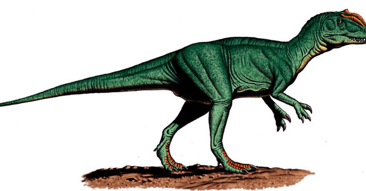 The Xiaosaurus, an example of Xiaosaurus dashanpensis, in its natural environment.